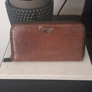 Prada Continental Zip Wallet